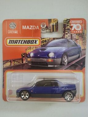 1992 Mazda Autozam AZ-1 Matchbox 70 Years 3/100 Blue Diecast Shortcard
